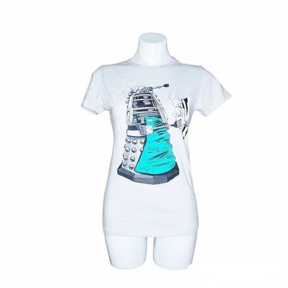 BBC Doctor Who Dalek in Apron Light Gray Shirt - Picture 1 of 3